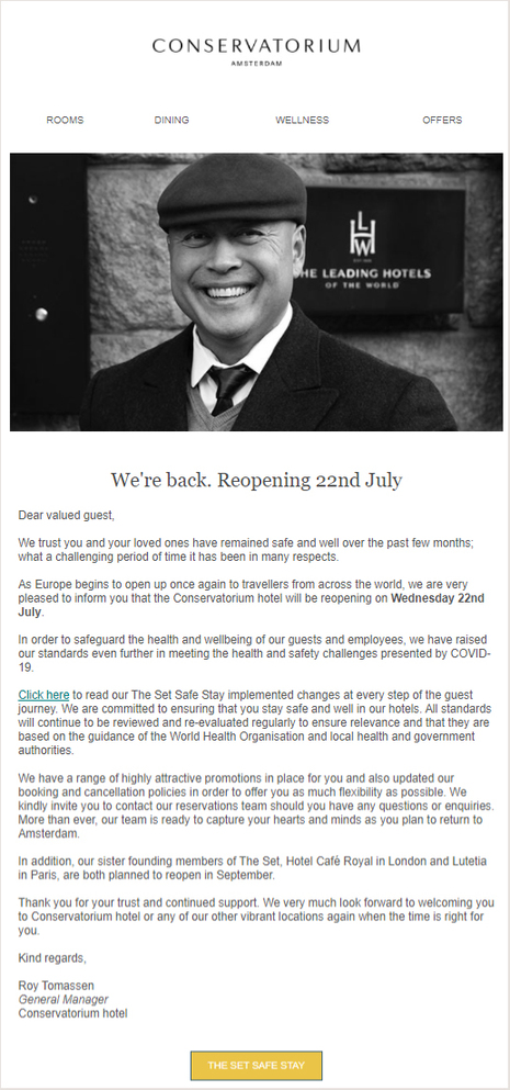 The Best Hotel Reopening Email Campaigns