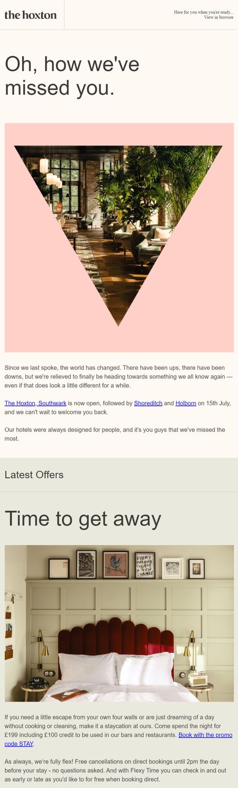 The Best Hotel Reopening Email Campaigns